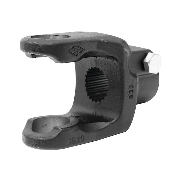 Implement Yoke, Splined 1 3/8" - 21 Spline w/ Clamp Bolt 6" x4" x5"